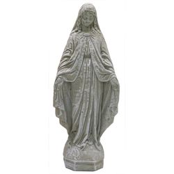 Athens Stonecasting Concrete Gray 30 in. Madonna Statue