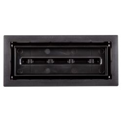 Fittes Aria Vent 4 in. H X 10 in. W Matte Black ABS Plastic Vent Cover