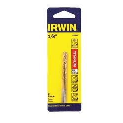 IRWIN 1/8 in. X 2-3/4 in. L High Speed Steel Drill Bit Set Straight Shank 2 pc