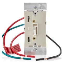 Leviton Ivory 1000 W Toggle Dimmer Slide Switch 1 pk