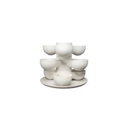 HC Companies 8 in. H X 8 in. D Plastic Pixie Stack Planter Artisan Taupe