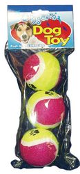 Boss Pet Digger's For Dog Multicolored Rubber Pet Tennis Balls Large 3 pk