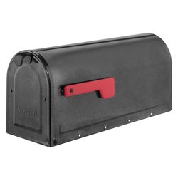 Architectural Mailboxes MB1 Modern Galvanized Steel Post Mount Pewter Mailbox
