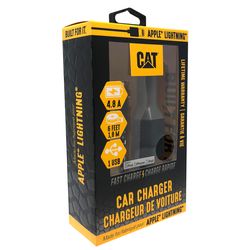 CAT USB Charge and Sync Cable 6 ft. Black/White