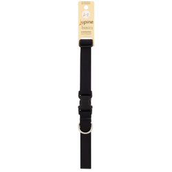 LupinePet Basic Solids Black Black Nylon Dog Adjustable Collar