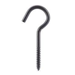 Wright Medium Matte Black Steel 4 in. L Ceiling Hook 100 lb 1 pk