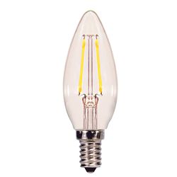 Satco . B11 E12 (Candelabra) Filament LED Bulb Warm White 25 Watt Equivalence 2 pk