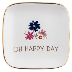 Karma .30 in. H X 2.75 in. L Multicolored Ceramic Trinket Tray