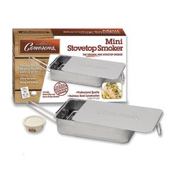 Camerons Silver Stainless Steel Stovetop Smoker 55 sq in