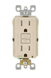 Leviton SmartlockPro 15 amps 120 V Light Almond AFCI Outlet 5-15R 1 pk