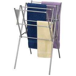 Household Essentials 34 in. H X 34 in. W X 25 in. D Metal Accordian Collapsible Clothes Drying Rack