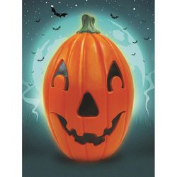 Union Products 22 in. Incandescent Prelit Blow Mold Pumpkin Yard Decor