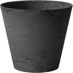 Novelty Artstone 10 in. H X 10.3 in. W X 10.3 in. D X 10.3 in. D Resin Napa Planter Black
