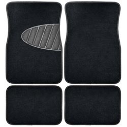 Armor All Black Carpet Auto Floor Mats with Heel Pad 4 pk