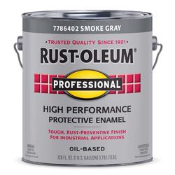 Rust-Oleum Professional High Performance Indoor and Outdoor Gloss Smoke Gray Protective Paint 1 gal
