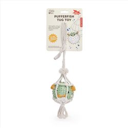 Kikkerland Kobe For Dog TPR Pufferfish Tug Toy 1 pk