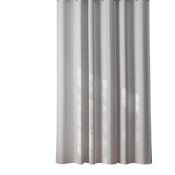 Zenna Home 74 in. H X 71 in. W White Shower Curtain Cotton