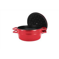 All American 1930 Cast Aluminum Dutch Oven 7.75 qt Red