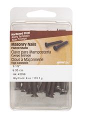 HILLMAN Anchor Wire 2-1/2 in. Masonry Bright Hardened Steel Nail Flat Head 6 oz