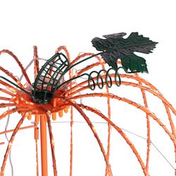 Celebrations White 216 ct 14 in. LED Prelit Foldable Pumpkin Halloween Decor
