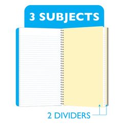 Bazic Products 9-1/2 in. W X 5-3/4 in. L Wide Ruled Side-Spiral Assorted Notebook