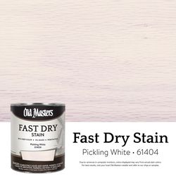 Old Masters Semi-Transparent Pickling White Oil-Based Alkyd Fast Dry Wood Stain 1 qt