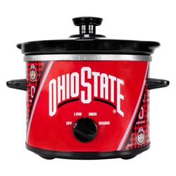 Uncanny Brands Ohio State Buckeyes 2 qt Red Stoneware Slow Cooker