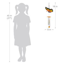 Exhart Assorted Plastic 7 in. Wind Chime