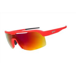 goodr Bolt G - Dante's Shin Splint Inferno Sunglasses Unisex Red Frame Red Lens Polarized