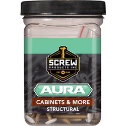 Screw Products AURA No. 10 X 2.5 in. L Star White Deep Cabinet Screws 63 pk