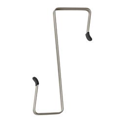 Spectrum 0.5 in. L Satin Nickel Steel Over the Door Hook 1 pk