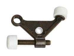 National Hardware Zinc w/Rubber Tip Antique Brass Bronze Hinge Pin Door Stop Mounts to door .5 in.