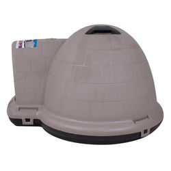 Petmate Indigo Large Plastic Dog House Black/Taupe 34 in. H X 43.75 in. W X 25.8 in. D
