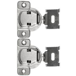 Laurey 2 in. W X 5 in. L Chrome Steel Cabinet Hinge 2 pk