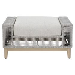 Signature Design by Ashley Seton Creek Gray Aluminum Frame Contemporary Ottoman
