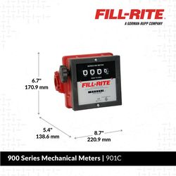 Fill-Rite Aluminum 4-Wheel Mechanical Meter 40 gpm 1