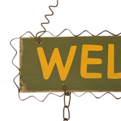 Glitzhome 17.91 in. Turkey Welcome Sign Wall Decor