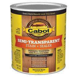 Cabot Semi-Transparent Neutral Base Oil-Based Stain and Sealer 1 qt