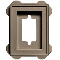 Builders Edge 6 in. H X 5 in. W X 1 in. L Prefinished Clay Vinyl Mini Mounting Block
