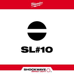 Milwaukee Shockwave Slotted 1/4 in. X 1 in. L Insert Bit Steel 2 pc