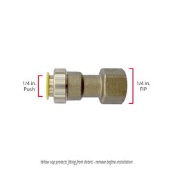 QuickFitting Push to Connect 1/4 in. PTC in. Brass Connector