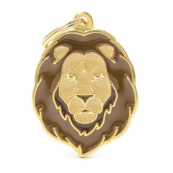MyFamily Wild Brown Lion Metal Pet Tags Medium