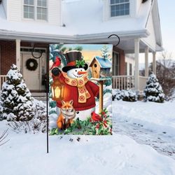 Briarwood Lane Winter Lantern Snowman Garden Flag