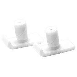 Carex Health Brands White Walker Ski Glides Plastic 2.30 in. H X 3.50 in. L
