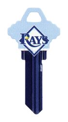 HILLMAN MLB Tampa Bay Rays House/Office Key Blank 68 Single For Schlage Locks Blue