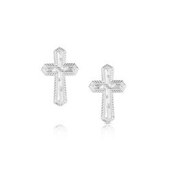 Montana Silversmiths Women's Steadfast Faith Cross Earrings
