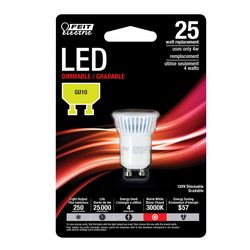 Feit MR11 GU10 LED Bulb Warm White 25 Watt Equivalence 1 pk
