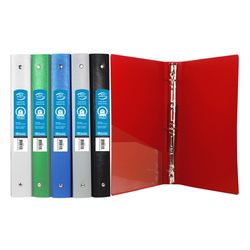 Bazic Products 1 in. W X 9.5 in. L 3-Ring Assorted Poly Binder