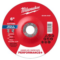 Milwaukee 6 in. D X 7/8 in. X .045 in. thick Metal Cut-Off Wheel 1 pc