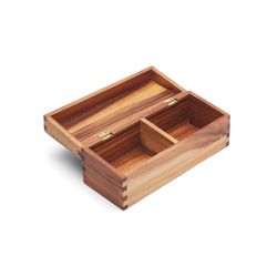 Ironwood Gourmet Acacia Wood Double Recipe Box